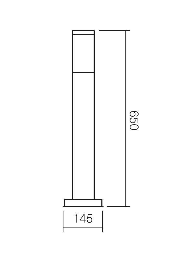 Stalp exterior COLONNA, inox, 1XE27, Smarter 9017
