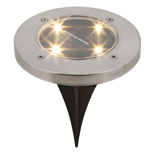 Lampa LED exterior solara Dannet, crom satin, 0.24W, 20lm, 3000K, IP44, Rabalux, 7975