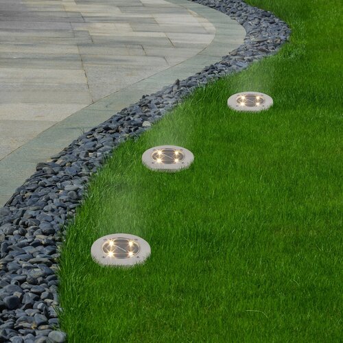 Lampa LED exterior solara Dannet, crom satin, 0.24W, 20lm, 3000K, IP44, Rabalux, 7975