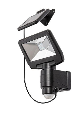 Aplica LED exterior solara cu senzor Dojran, negru, 5W, 500lm, 4000K, IP44, Rabalux, 77021