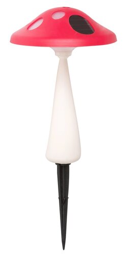 Lampa LED exterior solara Funghetto, alb/rosu, 0,06W, 4000K, IP44, Rabalux 7877
