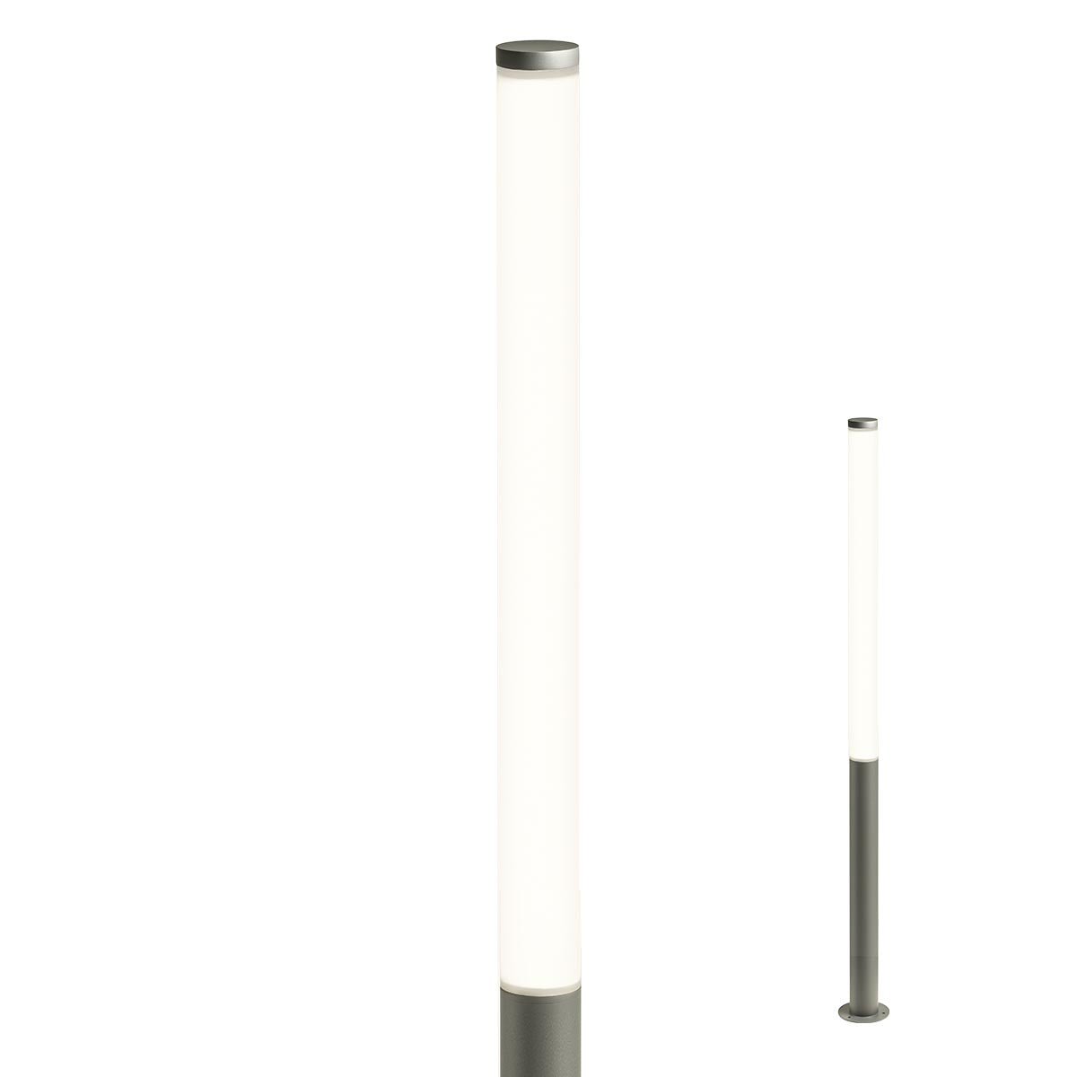 Stalp exterior LED Hint, gri inchis, 100W, 11520lm, 3000K, IP54, Redo, 90278