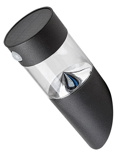 Aplica LED exterior solara cu senzor Kapuas, negru, 1.5W, 100lm, 4000K, IP44, Rabalux, 77015