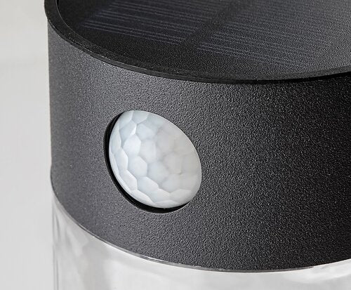 Aplica LED exterior solara cu senzor Kapuas, negru, 1.5W, 100lm, 4000K, IP44, Rabalux, 77015