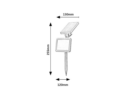 Lampa LED exterior solara Kelna, negru, 9.6W, 200lm, 4000K, IP44, Rabalux, 77011