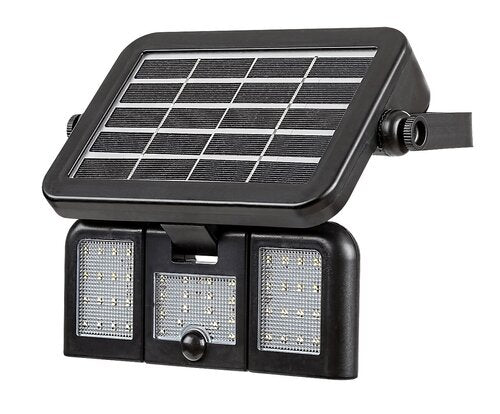Aplica LED exterior solara cu senzor Lihull, negru, 9.6W, 500lm, 4000K, IP44, Rabalux, 77020