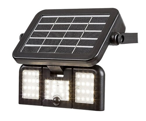 Aplica LED exterior solara cu senzor Lihull, negru, 9.6W, 500lm, 4000K, IP44, Rabalux, 77020