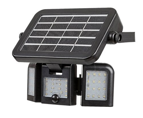 Aplica LED exterior solara cu senzor Lihull, negru, 9.6W, 500lm, 4000K, IP44, Rabalux, 77020
