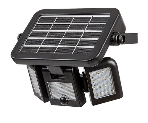 Aplica LED exterior solara cu senzor Lihull, negru, 9.6W, 500lm, 4000K, IP44, Rabalux, 77020