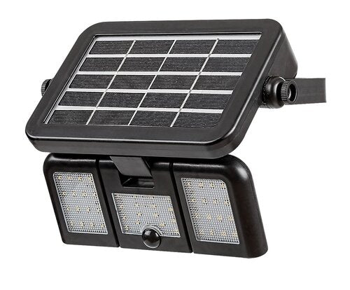 Aplica LED exterior solara cu senzor Lihull, negru, 9.6W, 500lm, 4000K, IP44, Rabalux, 77020