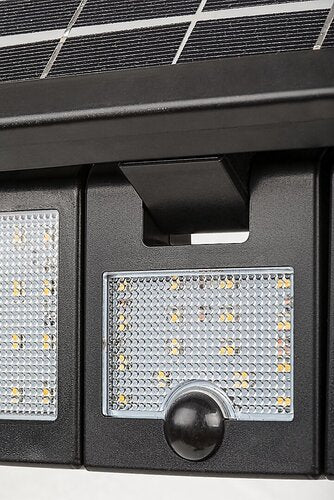 Aplica LED exterior solara cu senzor Lihull, negru, 9.6W, 500lm, 4000K, IP44, Rabalux, 77020