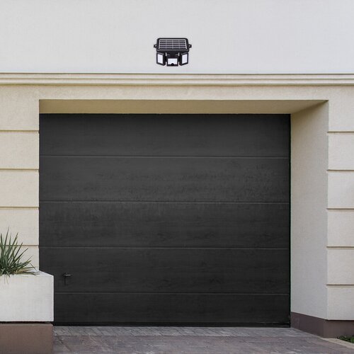 Aplica LED exterior solara cu senzor Lihull, negru, 9.6W, 500lm, 4000K, IP44, Rabalux, 77020