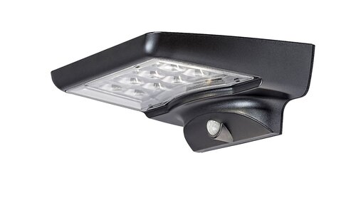 Aplica LED exterior solara cu senzor Moselle, negru, 4W, 300lm, 4000K, IP44, Rabalux, 77014