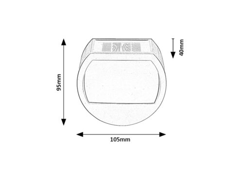 Aplica LED exterior solara Narmada, negru, 0,5W, 13lm, 4000K, IP44, Rabalux, 77004