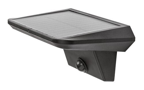 Aplica LED exterior solara cu senzor Qesa, negru, 10W, 460lm, 4000K, IP44, Rabalux, 77005