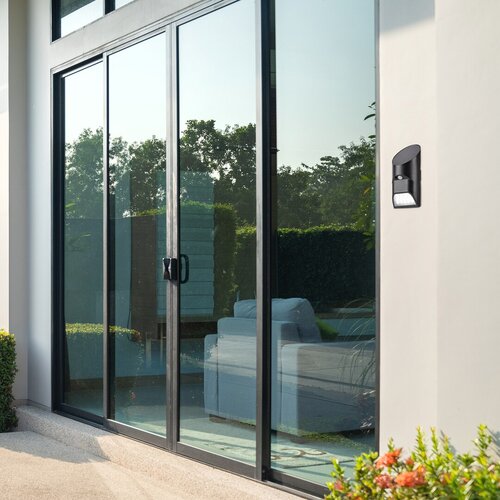 Aplica LED exterior solara cu senzor Sepik, negru, 3.6W, 150lm, 4000K, IP44, Rabalux, 77013