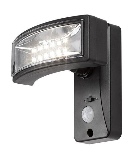 Aplica LED exterior solara cu senzor Valpovo, negru, 2.4W, 250lm, 4000K, IP44, Rabalux, 77019