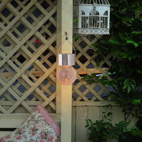 Corp LED solar Yola, crom satin, 0.06W, 1lm, RGB, IP44, Rabalux, 7850