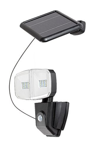 Aplica LED exterior solara cu senzor Zlarin, negru, 12W, 700lm, 4000K, IP44, Rabalux, 77012