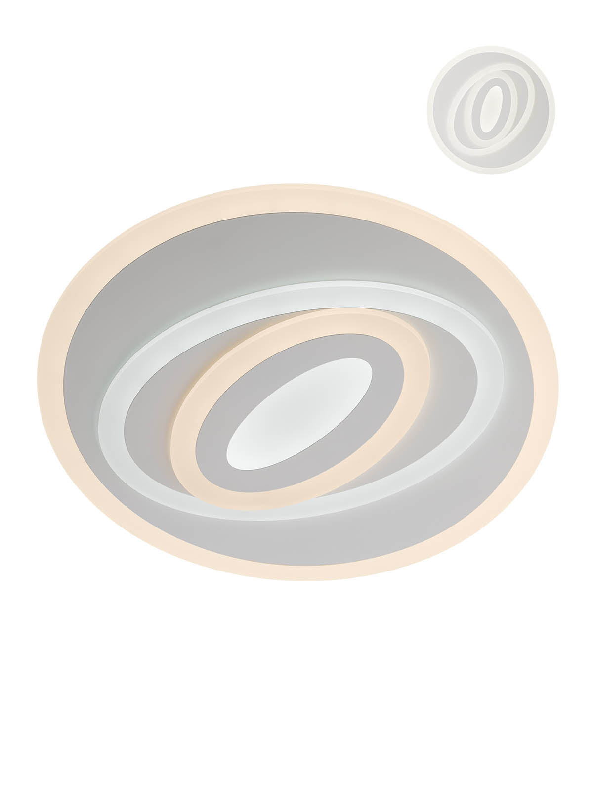 Plafoniera LED Stratos, alb mat, telecomanda, 67W, 3000K/4000K/6000K, 6048lm, D.50cm, IP20, Smarter, 01-2335