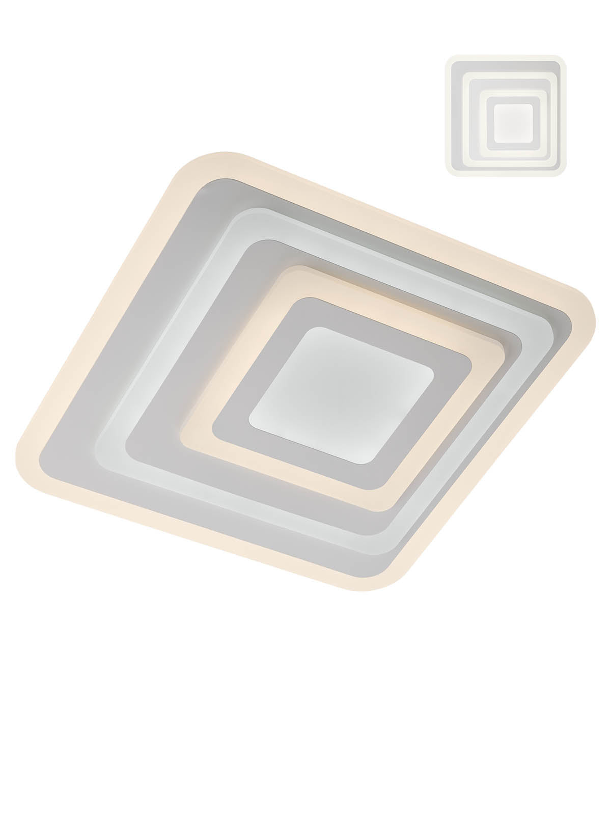 Plafoniera LED Stratos, alb mat, telecomanda, 85W, 3000K/4000K/6000K, 7513lm, L.48cm, IP20, Smarter, 01-2337