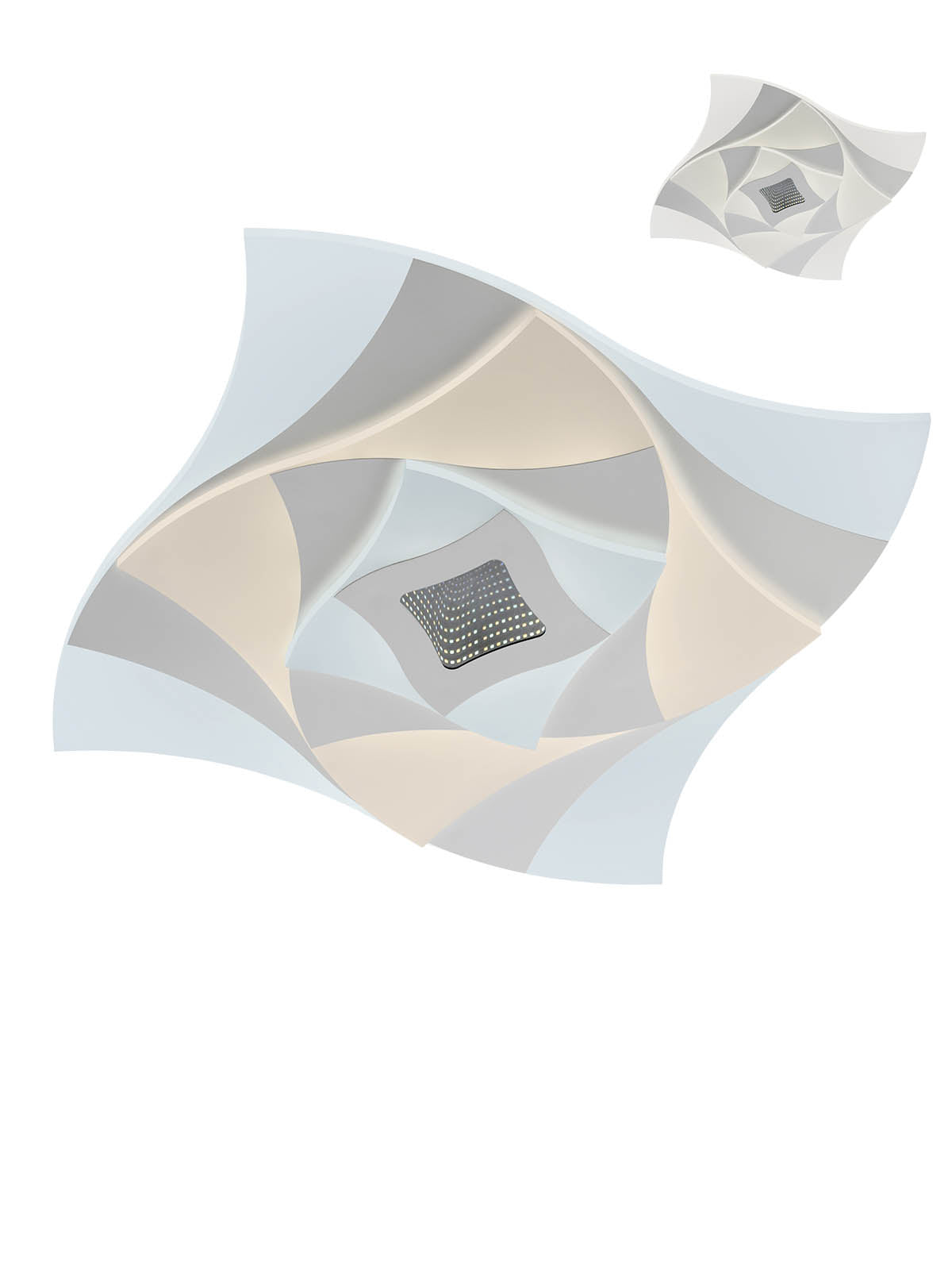 Plafoniera LED Stratos, alb mat, telecomanda, 62W, 3000K/4000K/6000K, 6010lm, L.47cm, IP20, Smarter, 01-2341