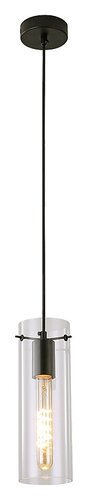 Lustra suspendata Acantha, negru, 1xE27, D.9cm, IP20, Rabalux, 5258