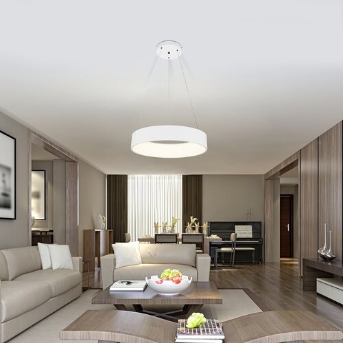 Lustra suspendata LED Adeline, alb mat, 36W, 2100lm, 4000K, D.60cm, IP20, Rabalux, 2510