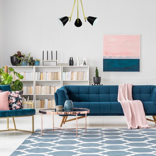 Lustra suspendata Alder, negru-auriu, 3xE14, L.49cm, IP20, Rabalux, 5376