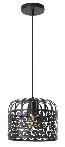 Lustra suspendata Alessandra, negru mat, 1xE27, IP20, Rabalux, 2156