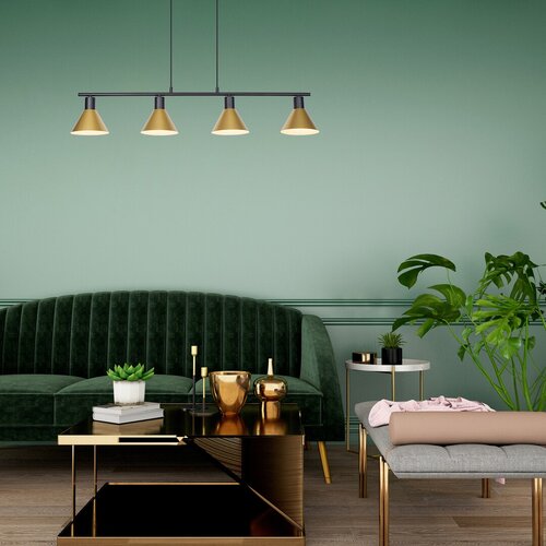 Lustra suspendata Alvaro, negru mat, 4xE27, D.100cm, IP20, Rabalux, 3160