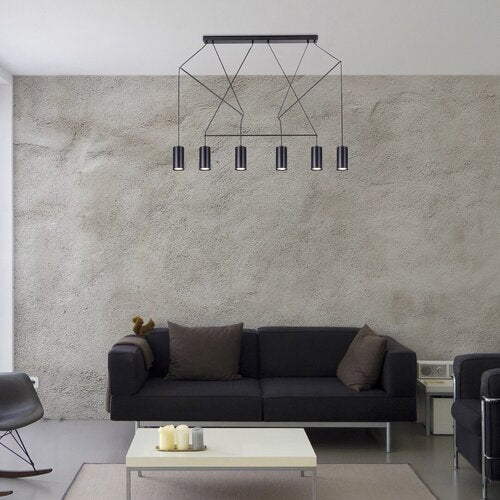 Lustra suspendata Aslaug, negru mat, 6xGU10, IP20, Rabalux, 72018