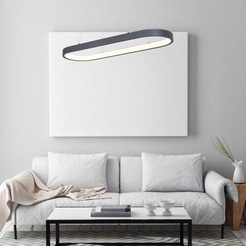 Lustra suspendata LED Athos, gri, 84W, 4854lm, 4000K, Rabalux, 6679