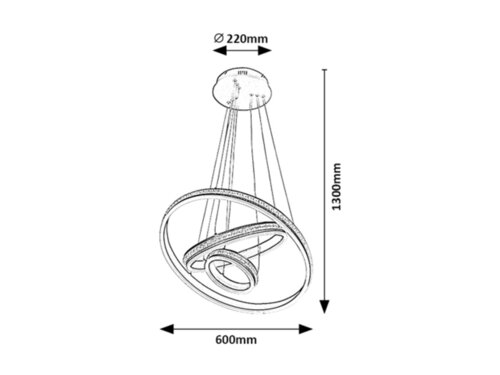 Lustra suspendata LED Avalon, aluminiu slefuit, 75W, 4730lm, 4000K, IP20, Rabalux, 2230