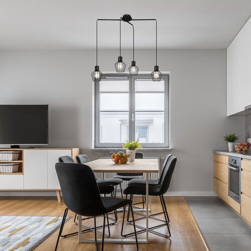 Lustra suspendata Belano, negru, 4xE27, IP20, Rabalux, 3540