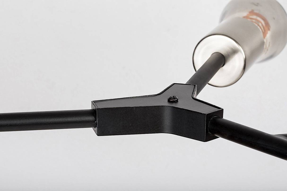 Lustra suspendata Branwen, negru mat, 7xE27, IP20, Rabalux, 72027