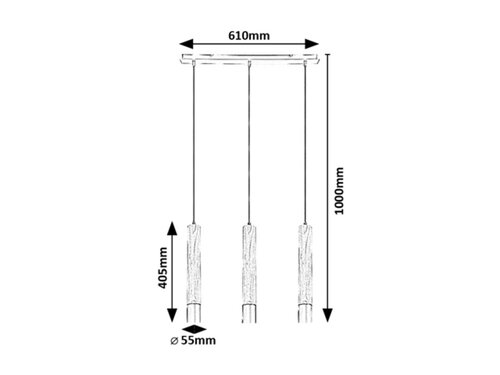 Lustra suspendata Braulia, fag, 3xGU10, IP20, Rabalux, 72133