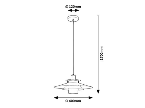 Lustra suspendata Cameron, gri, 1xE27, IP20, Rabalux, 4313