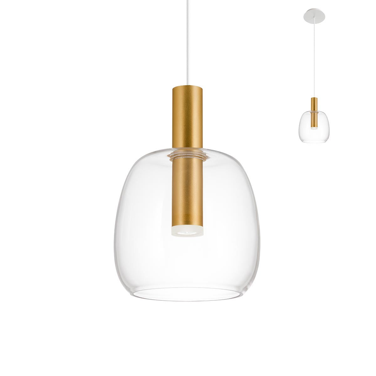 Lustra suspendata LED Candela, auriu, 8W, 624lm, 3000K, IP20, Redo, 01-1819