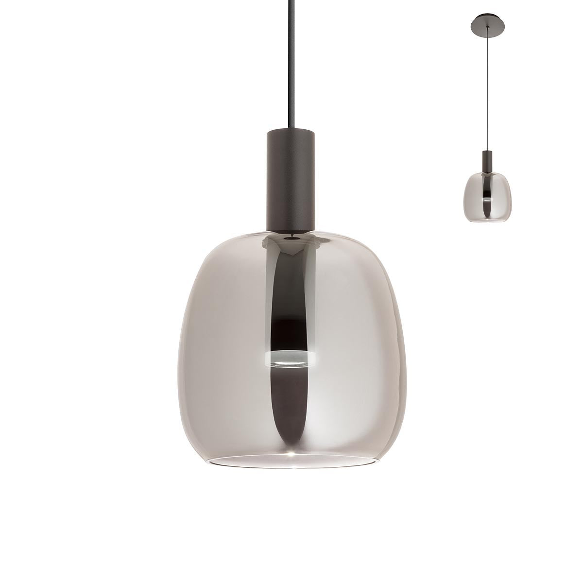 Lustra suspendata LED Candela, negru, 8W, 624lm, 3000K, IP20, Redo, 01-1820