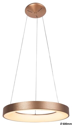 Lustra suspendata LED Carmella, auriu, 50W, 3350lm, 4000K, IP20, Rabalux, 5054