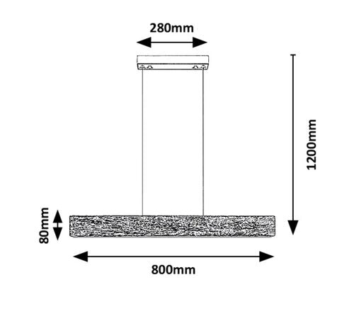 Lustra suspendata LED Cinnamon, stejar, 34W, 1770lm, 3000K, IP20, Rabalux, 3091