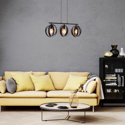 Lustra suspendata Cortado, negru, 3xE27, IP20, Rabalux, 5361