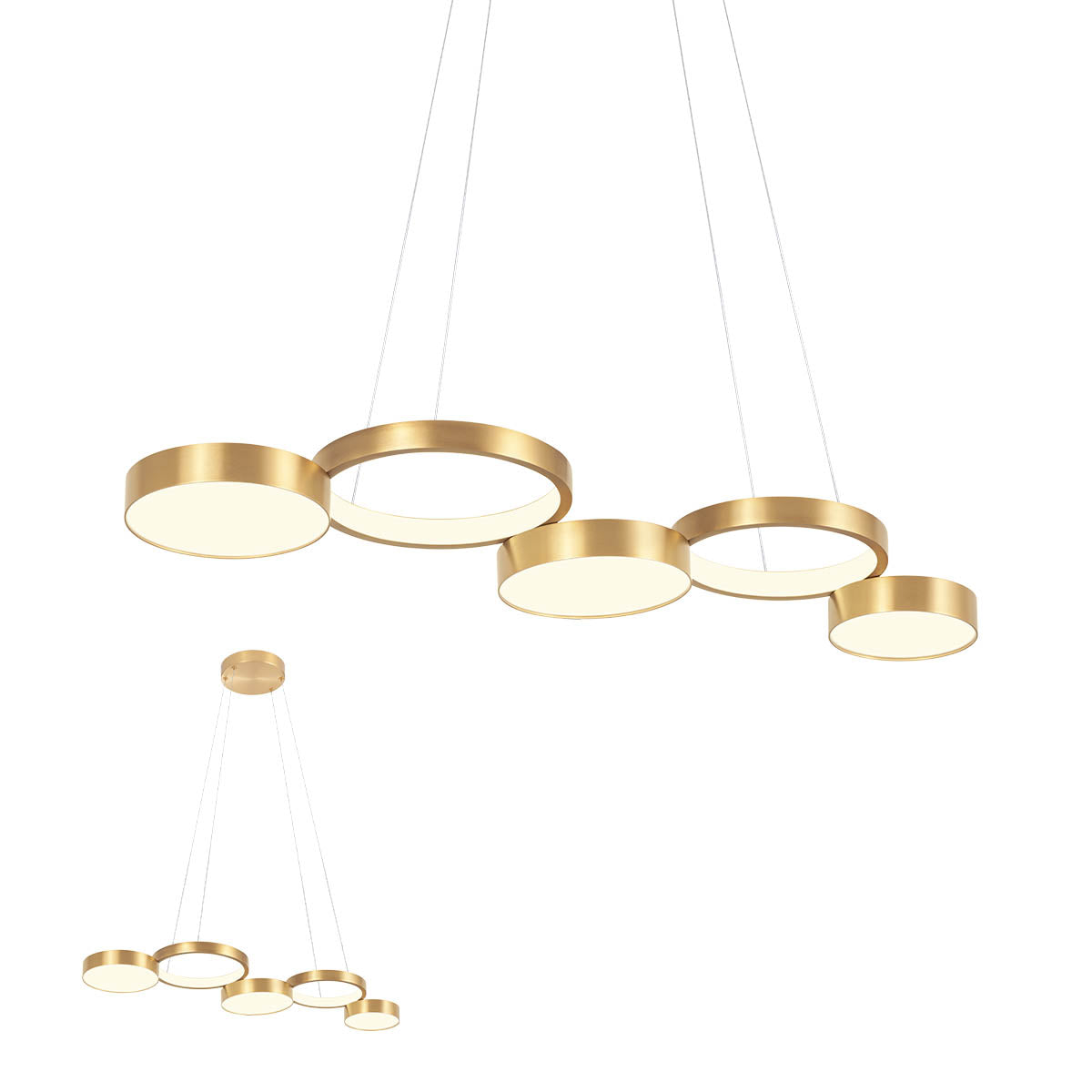 Lustra LED Cronos, alama, 65W, 9626lm, 3000K, IP20, Redo, 01-2543