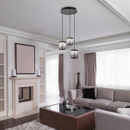 Lustra suspendata LED Delice, negru, 18W, 1440lm, 4000K, IP20, Rabalux, 5027