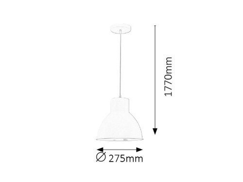 Lustra suspendata Derek, alb mat, 1xE27, IP20, Rabalux, 2577