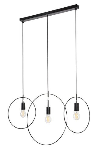 Lustra suspendata Dilara, negru mat, 3xE27, IP20, Rabalux, 72019