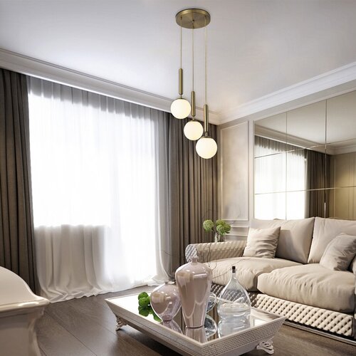 Lustra suspendata Divina, auriu, 3xE14, IP20, Rabalux, 5353