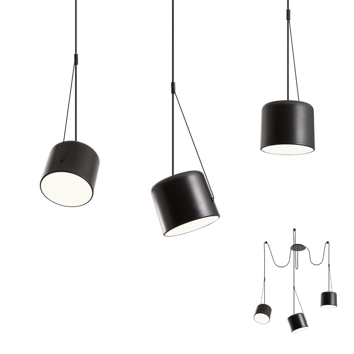 Lustra Dodo, negru, 3 x E27, IP20, Redo, 01-1826