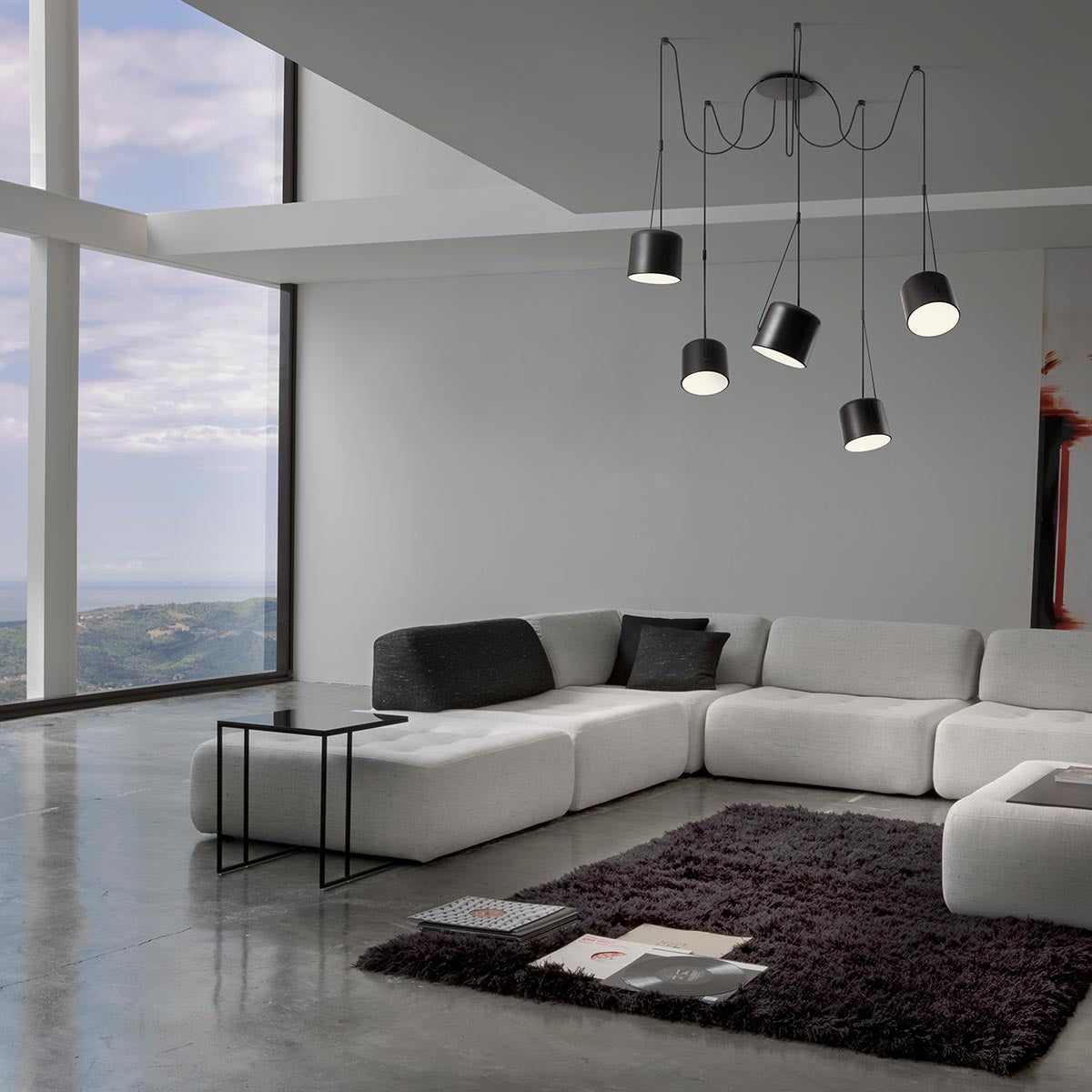 Lustra Dodo, negru, 5 x E27, IP20, Redo, 01-1828